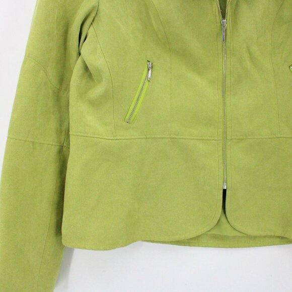 Vintage Conrad C Collection Jacket Womens Green Full Zip Lined Polyester Size 12 - Picture 5 of 10